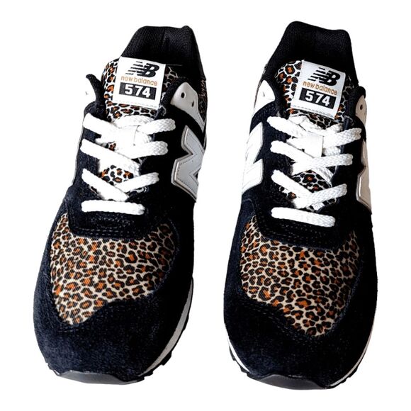 NEW BALANCE 574 'Leopard' Sneakers Size M7/W8.5 - Picture 4 of 9